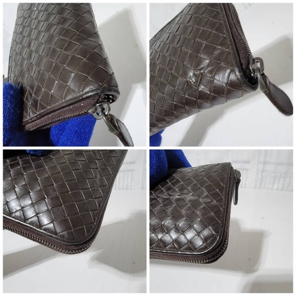 Authentic Bottega Veneta Intrecciato Leather Zip Around Continental Wall… - Picture 6 of 13